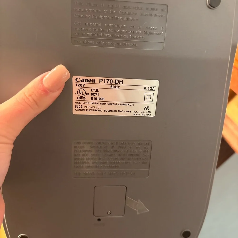 Canon P170-DH Calculator with Gray Finish